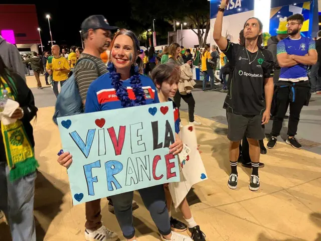 France fans before the match