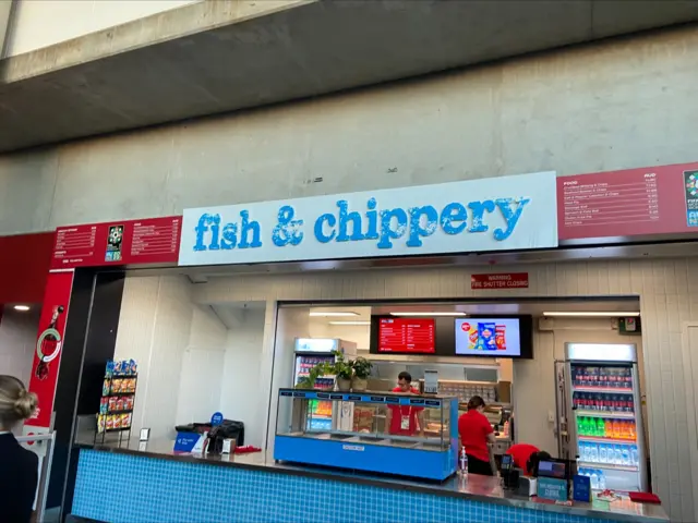 A shop called Fish and Chippery at Lang Park, Brisbane