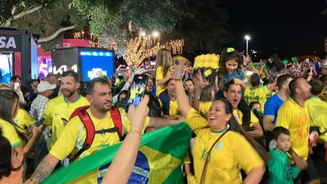 Brazil fans before the game