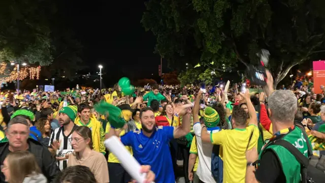 Brazil fans before the game