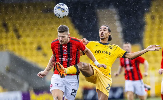 Livingston's Kurtis Guthrie and Clyde's Erik Sula