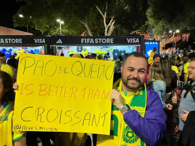 Brazil fans ahead of the match