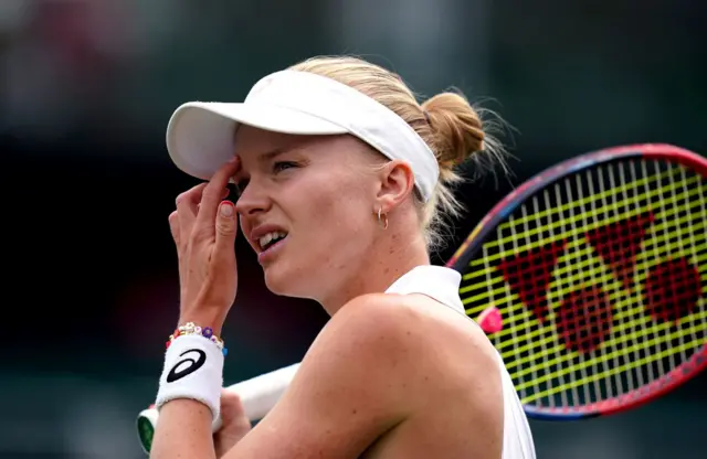 Harriet Dart with a stressed facial expression