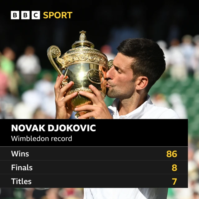 Novak Djokovic Wimbledon record