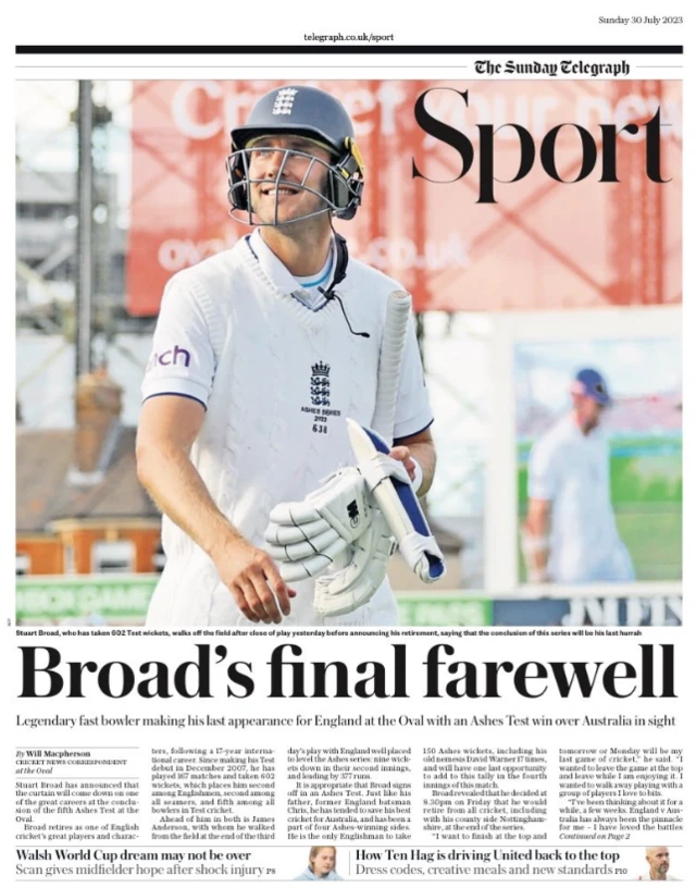 Telegraph back page