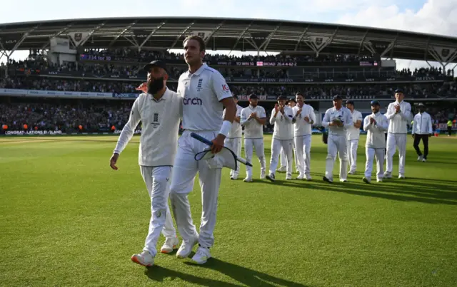 Moeen Ali and Stuart Broad