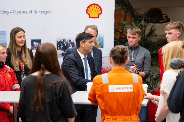 Rishi Sunak visits Shell