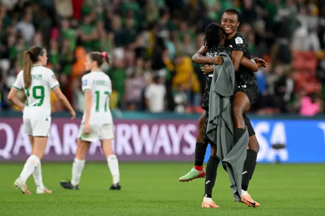 Nigeria players celebrate