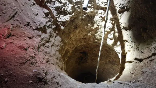 Opening of a small tunnel