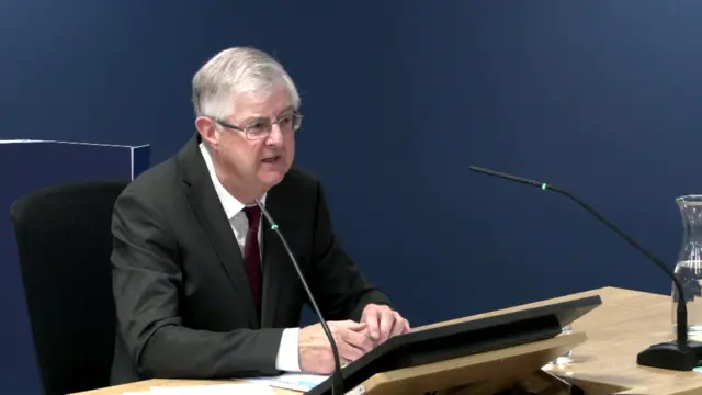 Welsh FM Mark Drakeford gives evidence to Covid inquiry