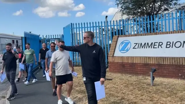 Hundreds of workers left Zimmer Biomet following the announcement of its closure on Thursday morning