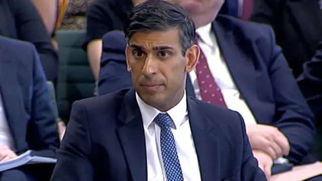 Rishi Sunak at the Liaison Committee hearing