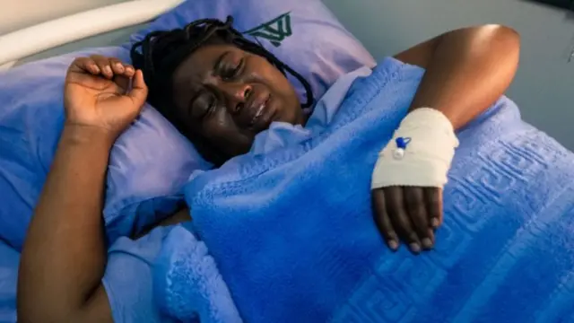 Zimbabwean MP Joana Mamombe in hospital in May 2020