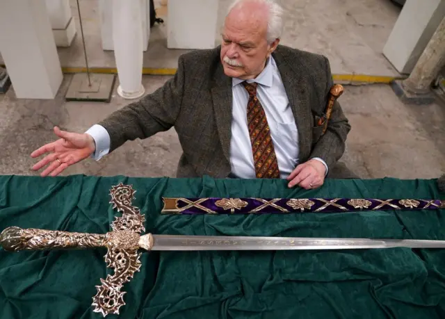 Designer Mark Dennis shows off The Elizabeth Sword