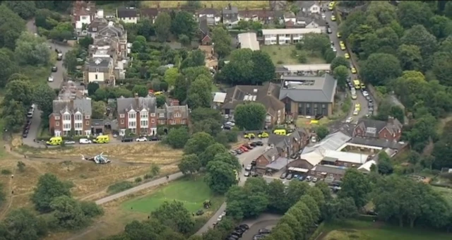 The view of the school from above