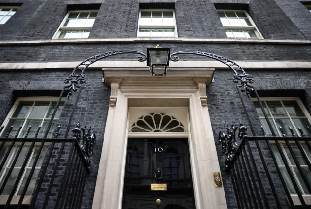 The door of Number 10 Downing Street