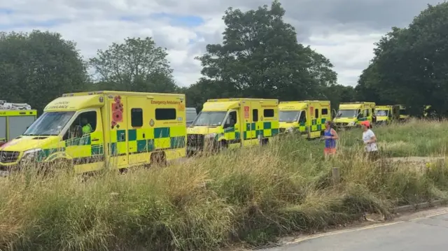 Ambulances at scene