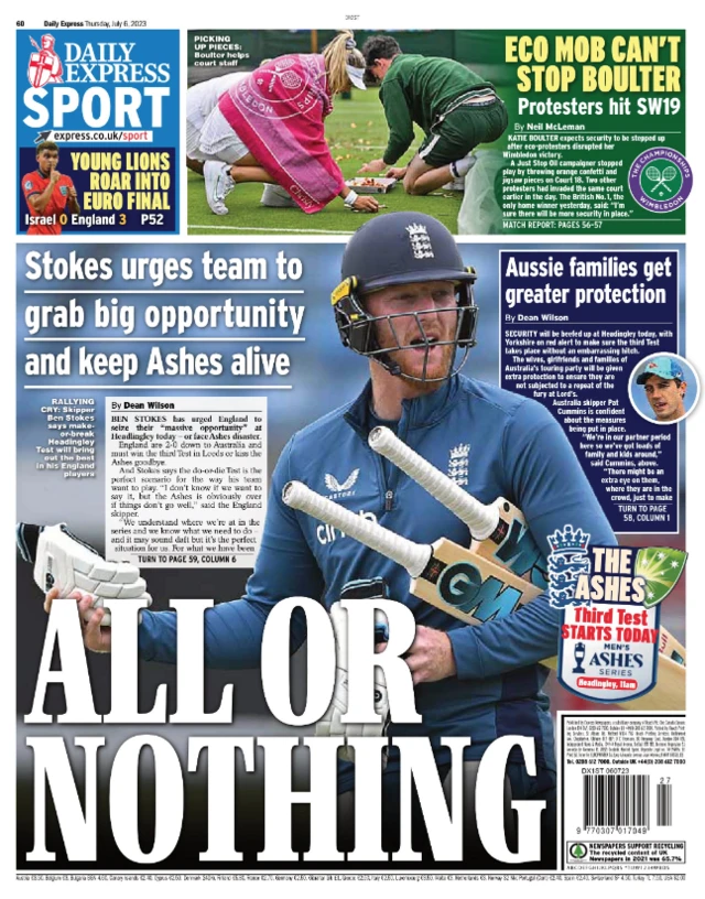 Daily Express back page