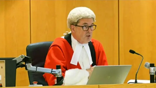 Mr Justice Goose delivers his sentence