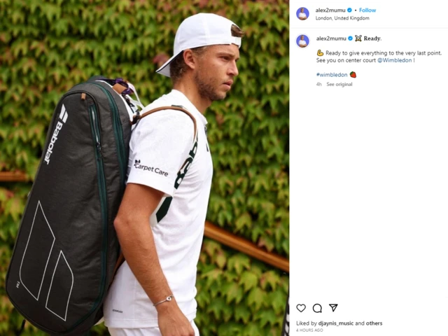 Alexandre Muller Instagram post