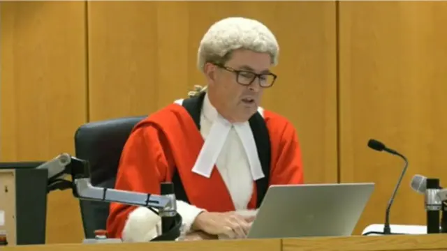Mr Justice Goose begins delivering his sentencing remarks