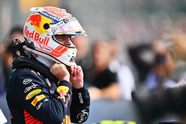 Max Verstappen starts on pole position for tomorrow's race.