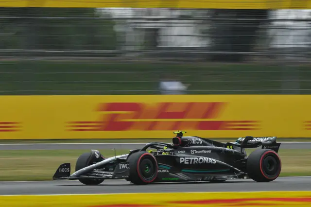 Lewis Hamilton in qualifying at Silverstone.