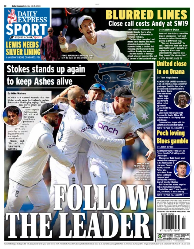 Daily Express back page