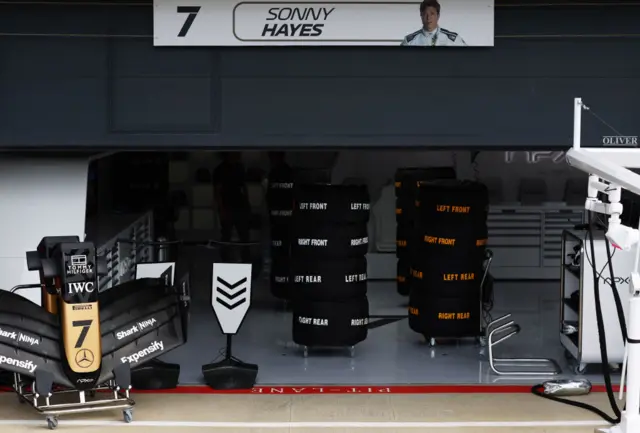 The 'Sonny Hayes' garage for Brad Pitt's new Formula 1 movie