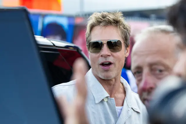 Brad pitt at silverstone