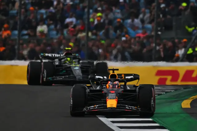 Max Verstappen at Silverstone.