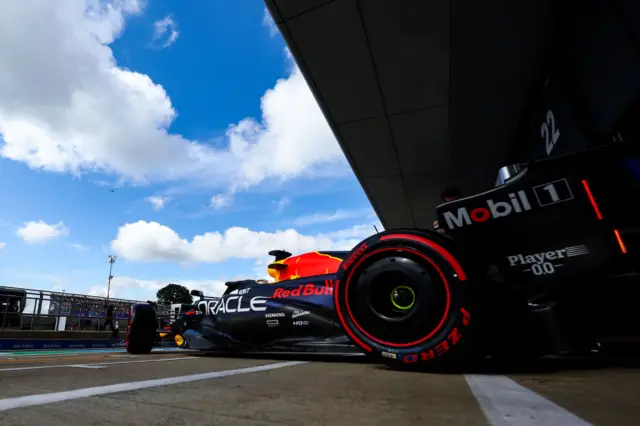 Max Verstappen heads out in final qualifying.