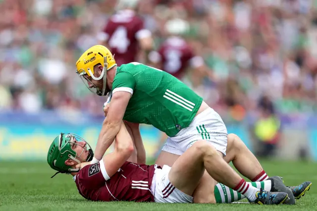 Jack Grealish and Seamus Flanagan tussle