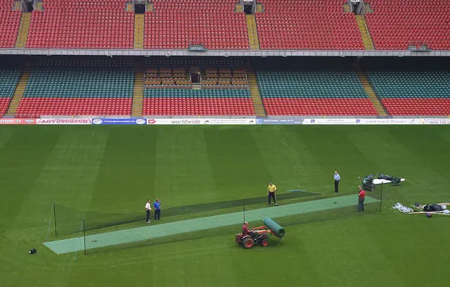 Millenium Stadium cricket pitch