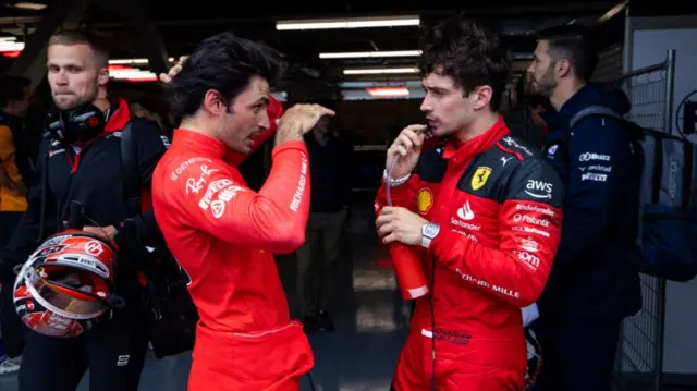 carlos sainz and charles leclerc