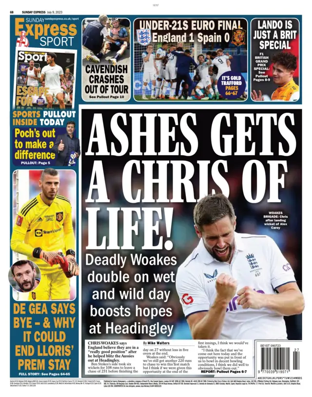 Sunday Express back page