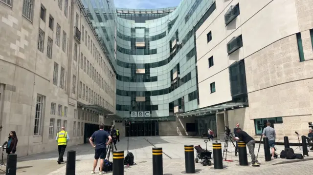 Wide view of BBC New Broadcasting House