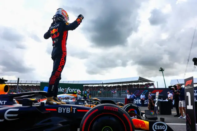 Max Verstappen wins at Silverstone.