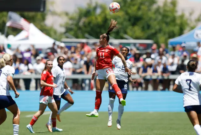 USA v Wales players