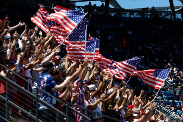 USA flags