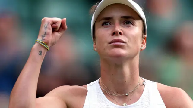 Elina Svitolina celebrates