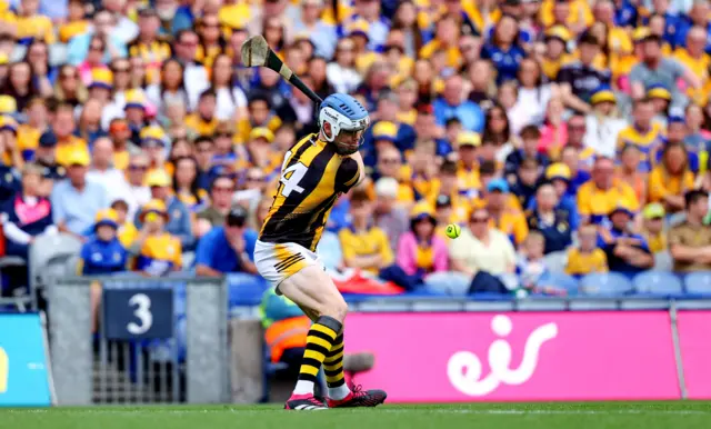 TJ Reid hits a free for Kilkenny