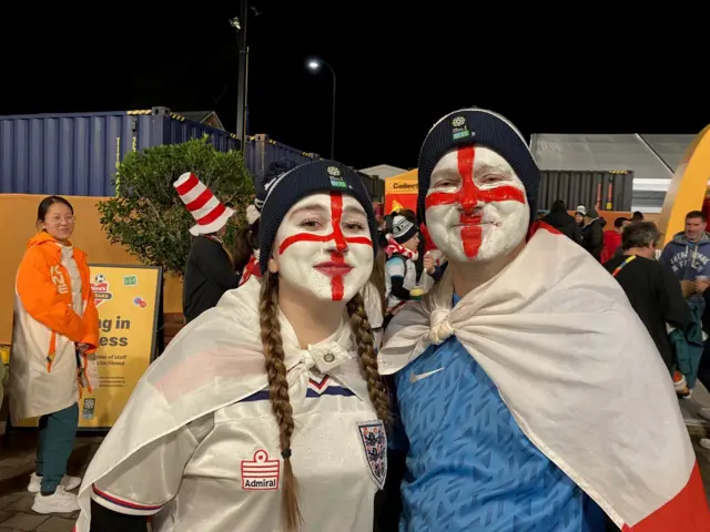 England fans Georgina and Pete Bailey