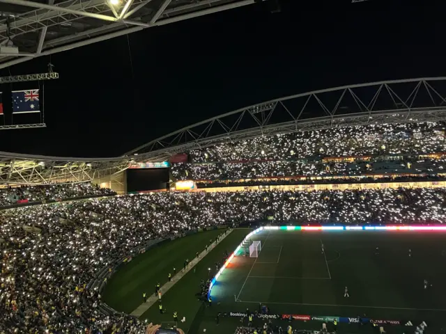 England v Colombia lights out