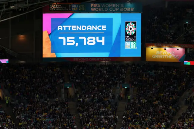 Attendance on scoreboard