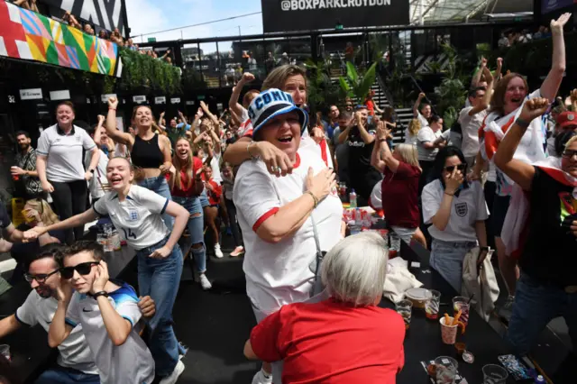 England fans celebrate