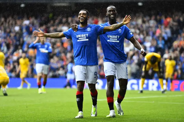 Danilo and Abdallah Sima both scored at Ibrox