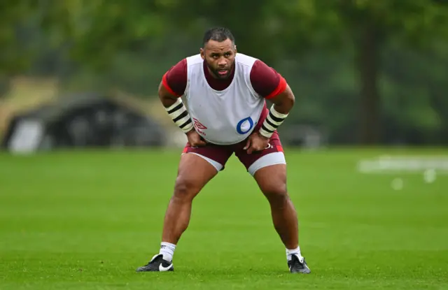 Billy Vunipola in training with England