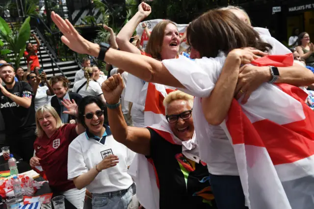 England fans celebrate