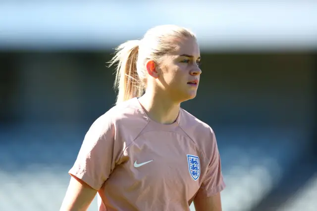 Alessia Russo training for England